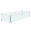 VEVOR Fire Pit Wind Guard, 38 x 10.5 x 6 Inch Glass Wind Guard, Rectangular Glass Shield, 0.3" Thick Fire Table, Clear Tempered Glass Flame Guard