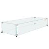 VEVOR Glass Wind Guard for Rectangular Fire Pit Table 36 x 16 x 7.5 Inch