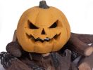 Pumpkin Gas Log, Ceramic Fire Lgs for Ventless & Vent Free, Propane, Gel, Ethanol, Electric, Outdoor Fireplace Fire Pit, Halloween Décor,1-Pack