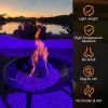 Hollow Ceramic Fire Balls, Set of 10 Fireplace Balls, Modern Accessory for Indoor/Outdoor Fire Pits or Fire Tables, Brushed Concrete Look