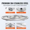 VEVOR Round Drop-in Fire Pit Pan 12 inch, Stainless Steel Fire Pit Burner Kit, Natural & Propane Gas Fire Pan with 92