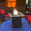 28" 48000 BTU Propane Gas Fire Pit Table