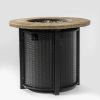 30inch Round Fire Pit Table Propane Fire Table with Lava Rocks