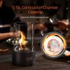 Tabletop Fire Pit 6 inch Metal Fireplace Indoor Outdoor with Glass