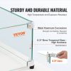 VEVOR Gas Fire Pit Wind Guard for Square Fire Table, 21 x 21 x 7.5 inch Clear Tempered Wind Guard for Firepits, 0.31 inch Thick Square Glass Shield