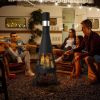 47.6" Tall Chiminea Outdoor Patio Fireplace Metal Wood Burning Outdoor Fire Pit, Black