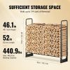 VEVOR 4.3FT Outdoor Firewood Rack with Cover, 52x14.2x46.1 in, Heavy Duty Firewood Holder & 600D Oxford Waterproof Cover for Fireplace, Patio