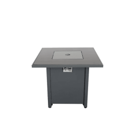 25" H x 30" W Steel Outdoor Fire Pit Table with Lid (Color: as Pic)