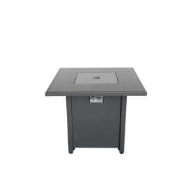 25'' H x 30'' W Steel Outdoor Fire Pit Table with Lid (Color: as Pic)