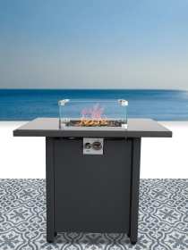 Fire Pit for Outdoor Home Garden Backyard Fireplace (30 Inch Steel Grey) (Color: as Pic)