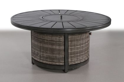 25 H x 52 W Propane Outdoor Fire Pit Table (Color: as Pic)