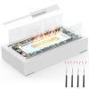 Portable Tabletop Fire Pit with Roasting Sticks - Indoor Outdoor Ethanol Fireplace for Christmas, Party, Wedding, Patio, Backyard, Balcony Decor