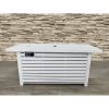 Steel Propane/Natural Gas Outdoor Fire Pit Table with Lid (White)