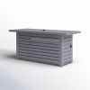 Steel Propane/Natural Gas Outdoor Fire Pit Table with Lid