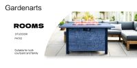 44" W x 25" H Outdoor Fire Pit Table 50000BTU