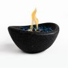 Tabletop Fire Pit Black, Outdoor & Indoor Fire Pit, Portable Concrete Fire Pit, Personal Ethanol Fireplace, Outdoor Table Top Fire Pit