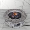 9'' H x 28'' W Fiber Reinforced Concrete Outdoor Fire pit(Stone Gray)
