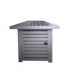 Steel Propane/Natural Gas Outdoor Fire Pit Table with Lid