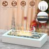 Portable Tabletop Fire Pit with Roasting Sticks - Indoor Outdoor Ethanol Fireplace for Christmas, Party, Wedding, Patio, Backyard, Balcony Decor