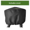 Portable Propane Gas 50; 000 BTU Fire Pit; Black