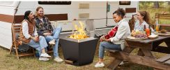 Cyberpit One 20 inch Smokeless Fire Pit, Wood Burning Fireplaces w/ Pull-Out Ash Pan, Portable Outdoor Firepits